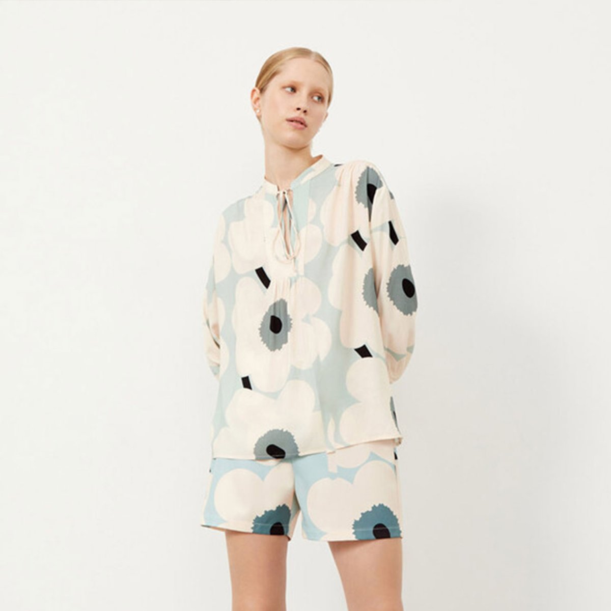 Xint Short Taille Haute En Coton A Motif Floral – Image 2