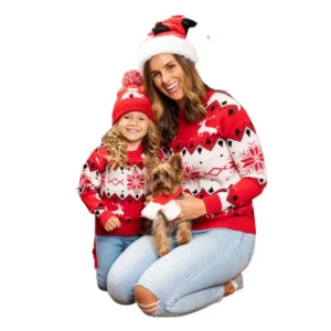 Pull Noel Mère Fille