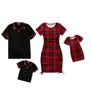 Tenue de Famille Carreaux Rouge Noir