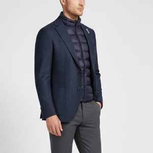 Mohher Blazer Pied  De  Puce Navy Blue