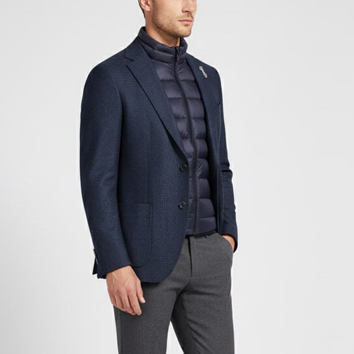 Mohher Blazer Pied De Puce Navy Blue – Image 2