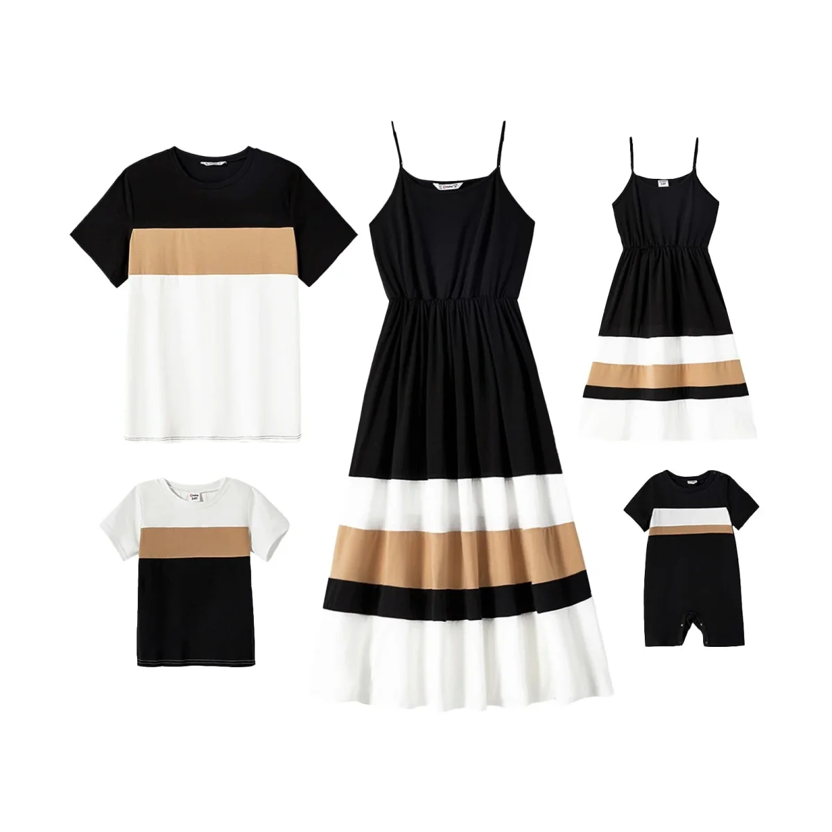 Vêtements Assortis Noir Blanc Beige – Image 2