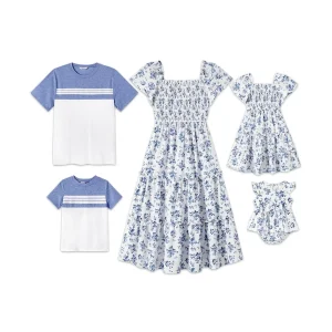 Tenue Assortis Fleuris Bleu