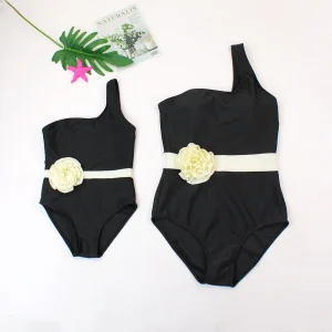 Maillot De Bain Mere Fille Noire Une Piece