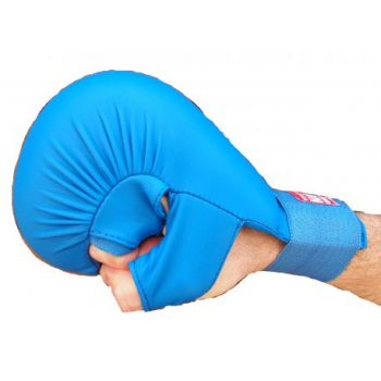 Gants Kumite (bleus ou rouges) avec protections pouces KAMIKAZE (homologués par la RFEK) Prix : 30,00 euros – Image 4